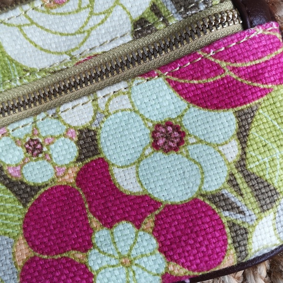 Spartina linen and leather wristlet - Picture 5 of 13